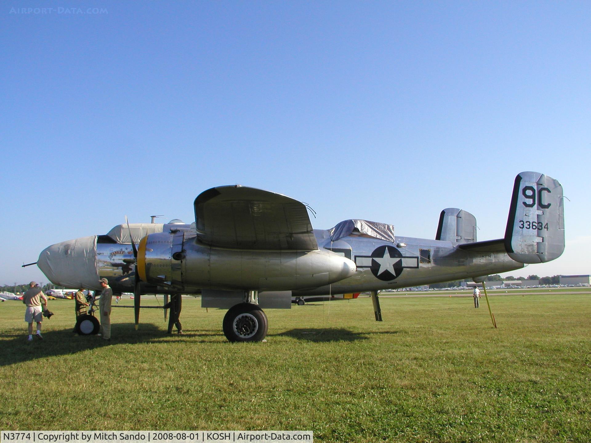 N3774, 1943 North American B-25D Mitchell C/N 100-23960, EAA AirVenture 2008.