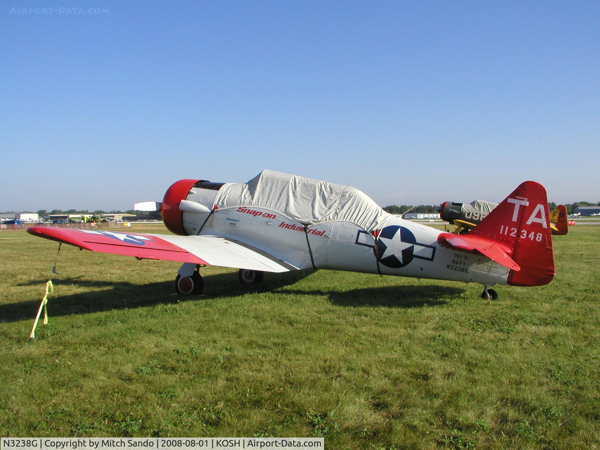 N3238G, 1959 North American SNJ-6 Texan C/N 121-43202, EAA AirVenture 2008.