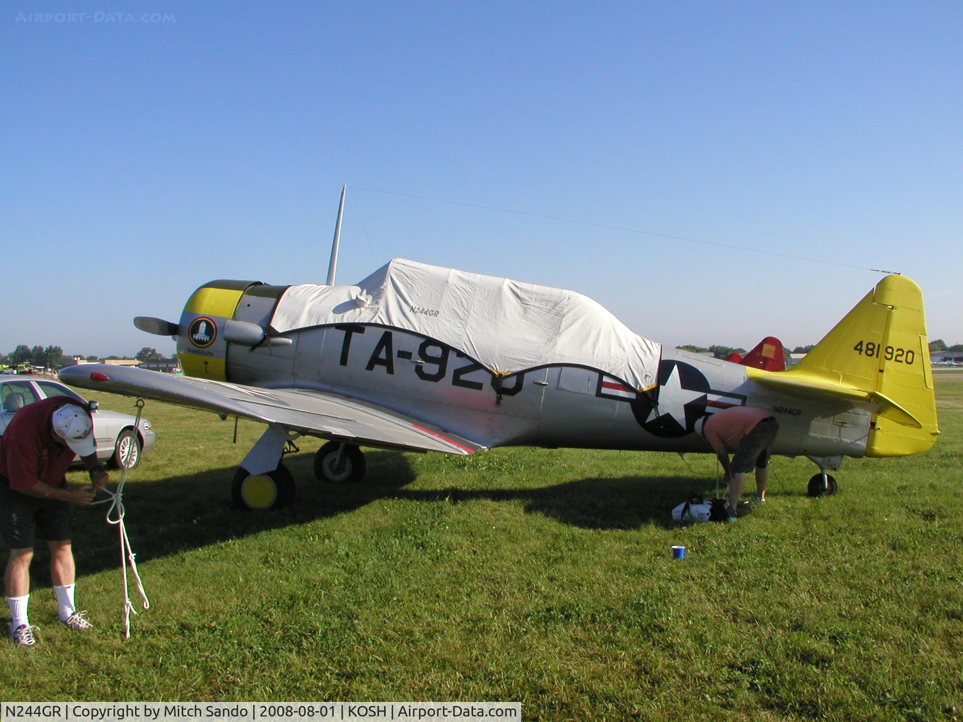 N244GR, 1944 North American AT-6F C/N 121-42642, EAA AirVenture 2008.