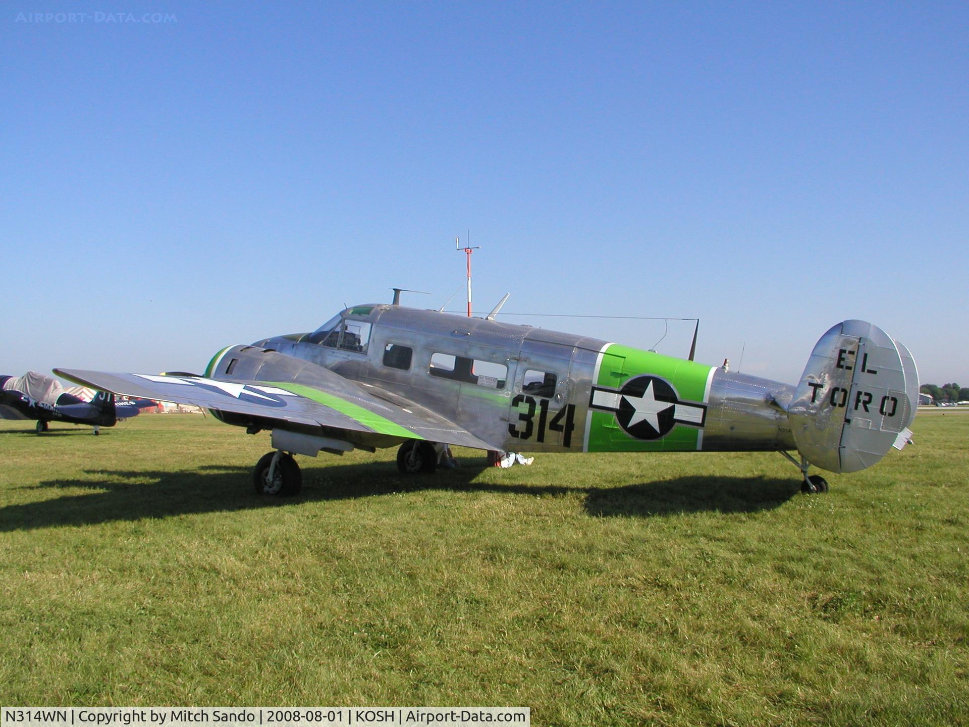 N314WN, 1952 Beech C-45H Expeditor C/N AF-566, EAA AirVenture 2008.