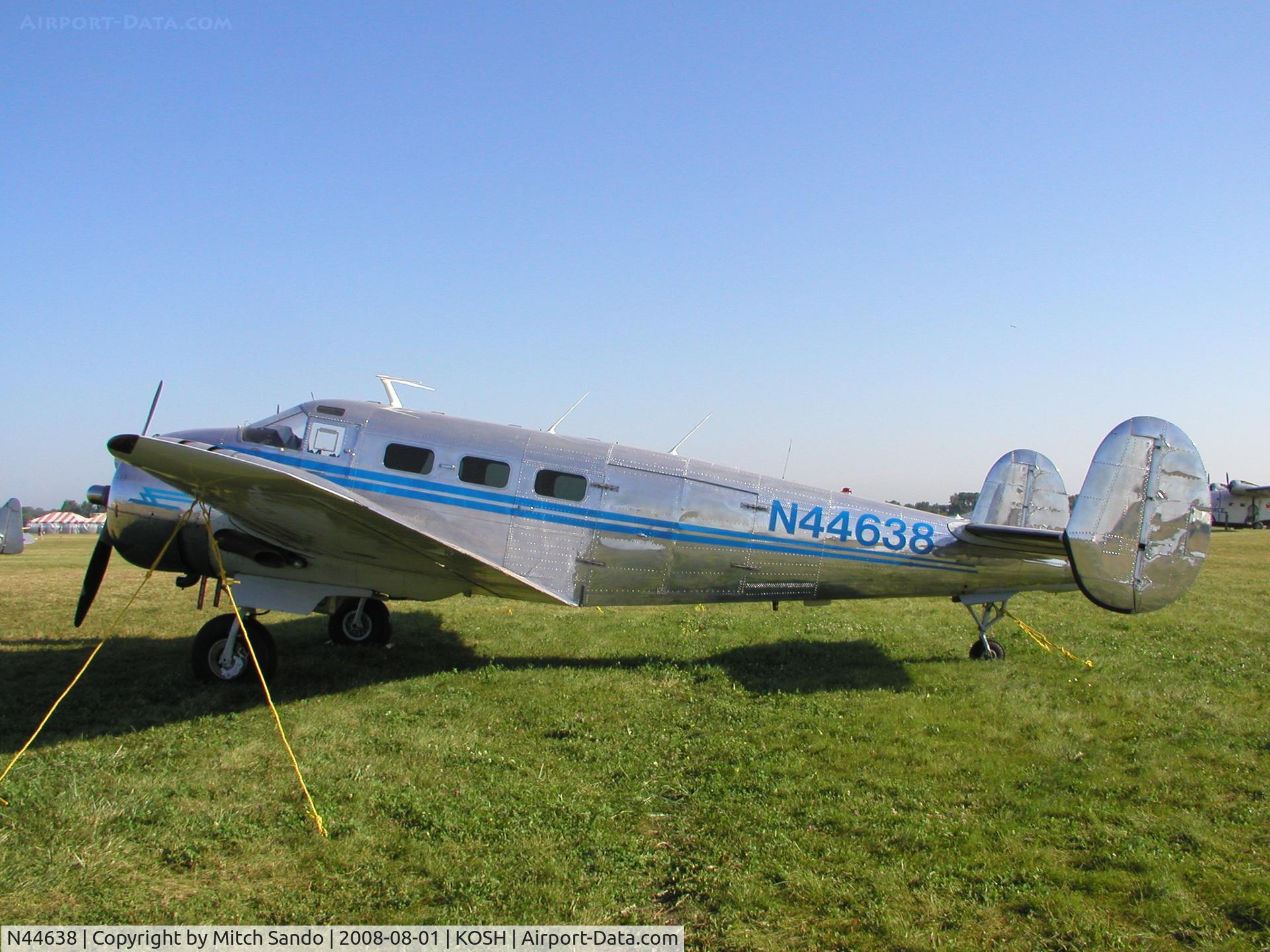 N44638, 1946 Beech D18S C/N A-45, EAA AirVenture 2008.