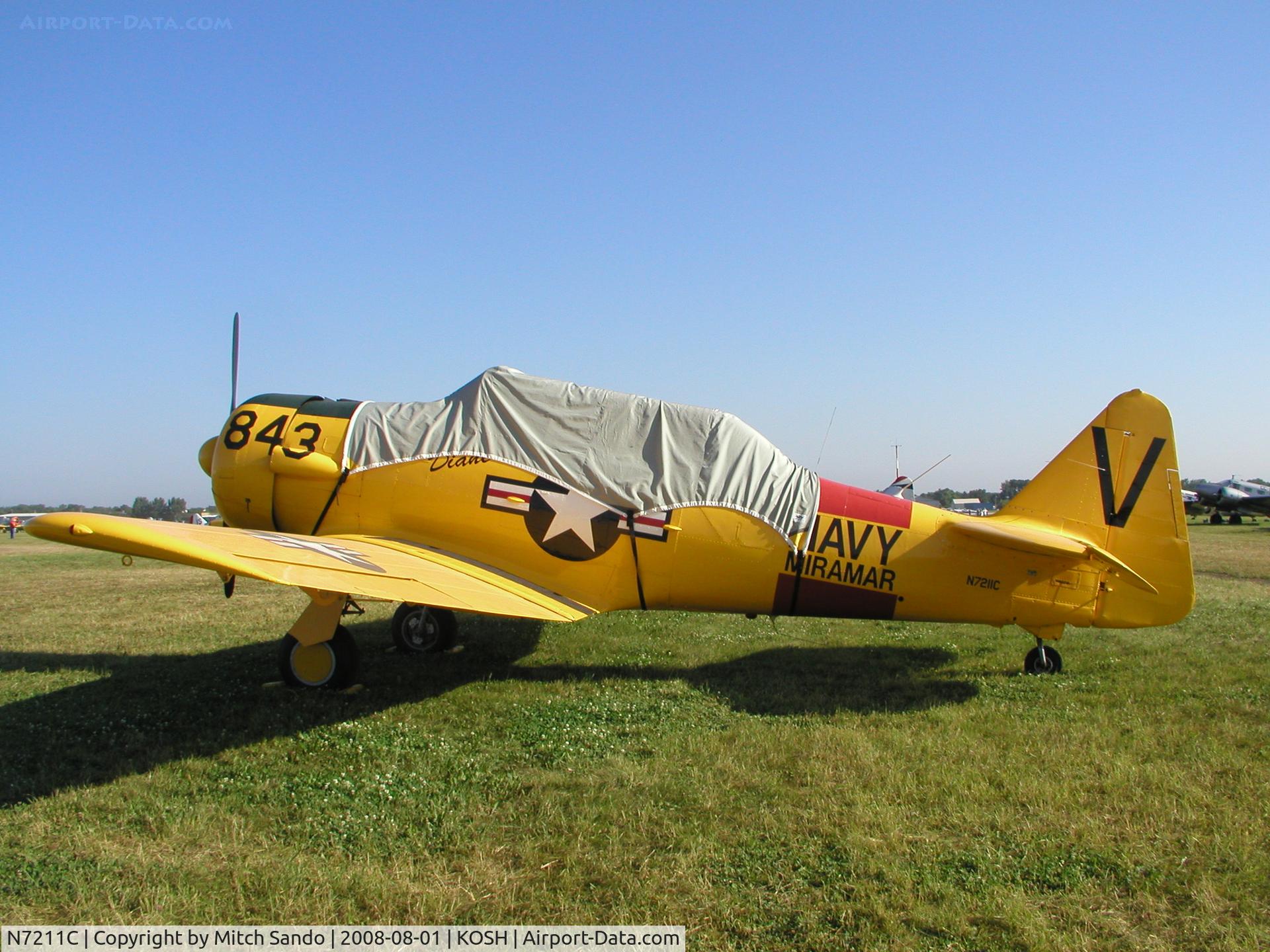 N7211C, North American AT-6D C/N 88-16923, EAA AirVenture 2008.