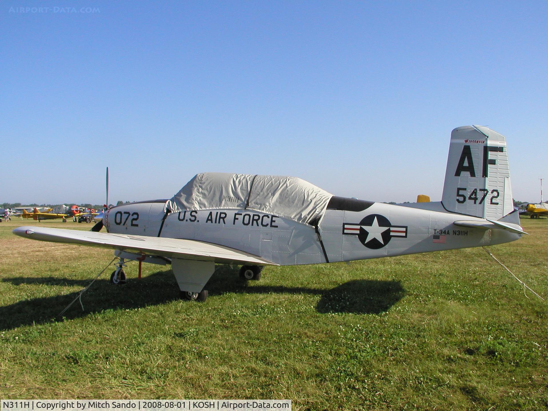 N311H, 1953 Beech T-34A (A45) Mentor Mentor C/N G-72, EAA AirVenture 2008.
