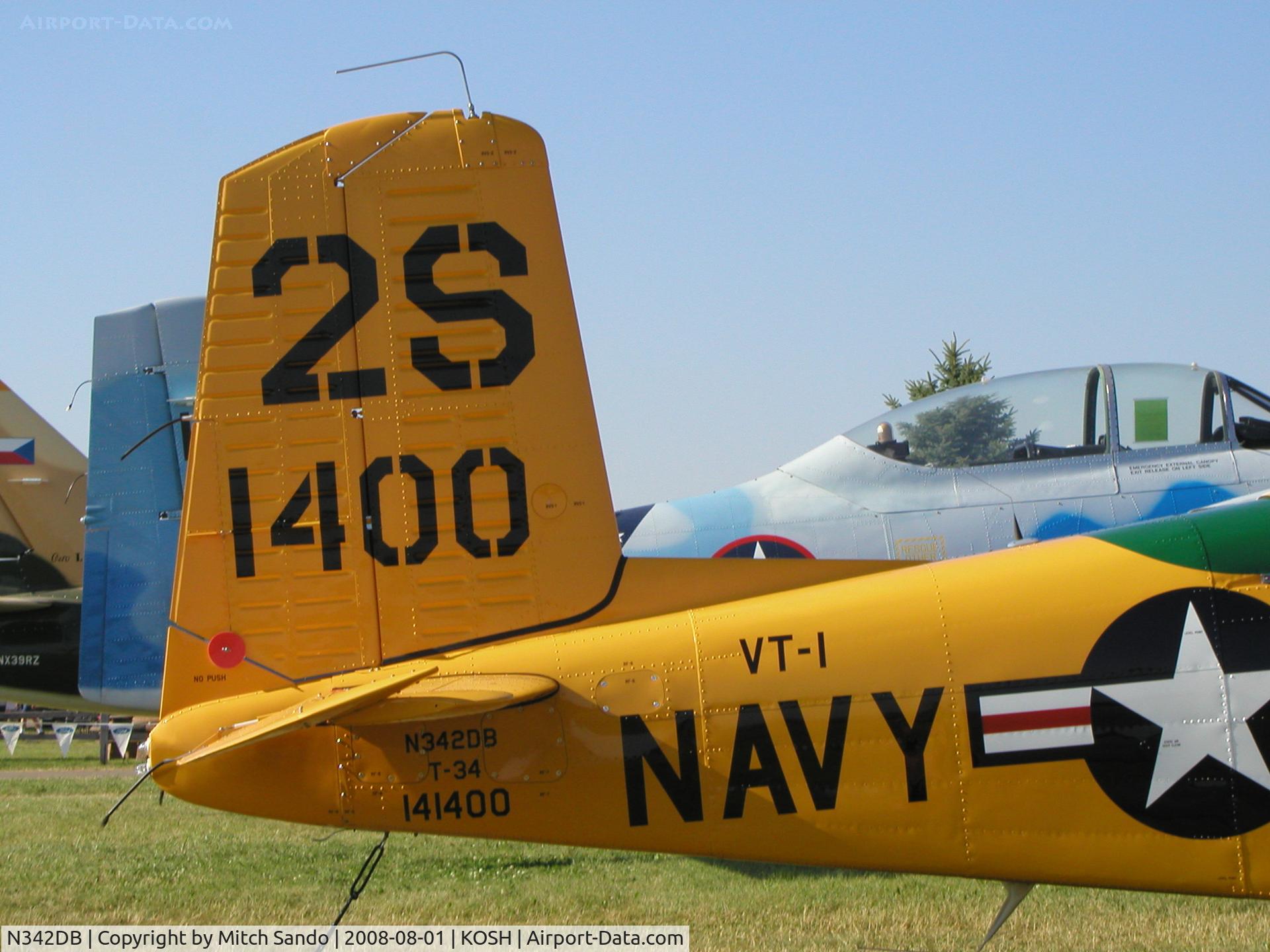 N342DB, 1999 Beech T-34A Mentor Mentor C/N G-107, EAA AirVenture 2008.