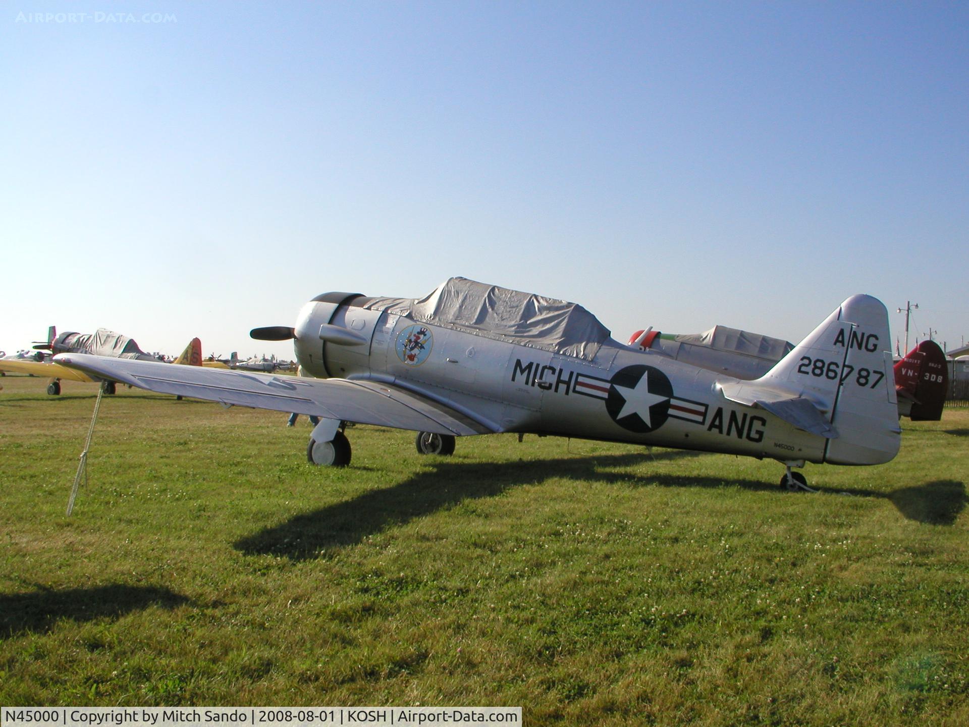N45000, 1943 North American AT-6 C/N 90787, EAA AirVenture 2008.