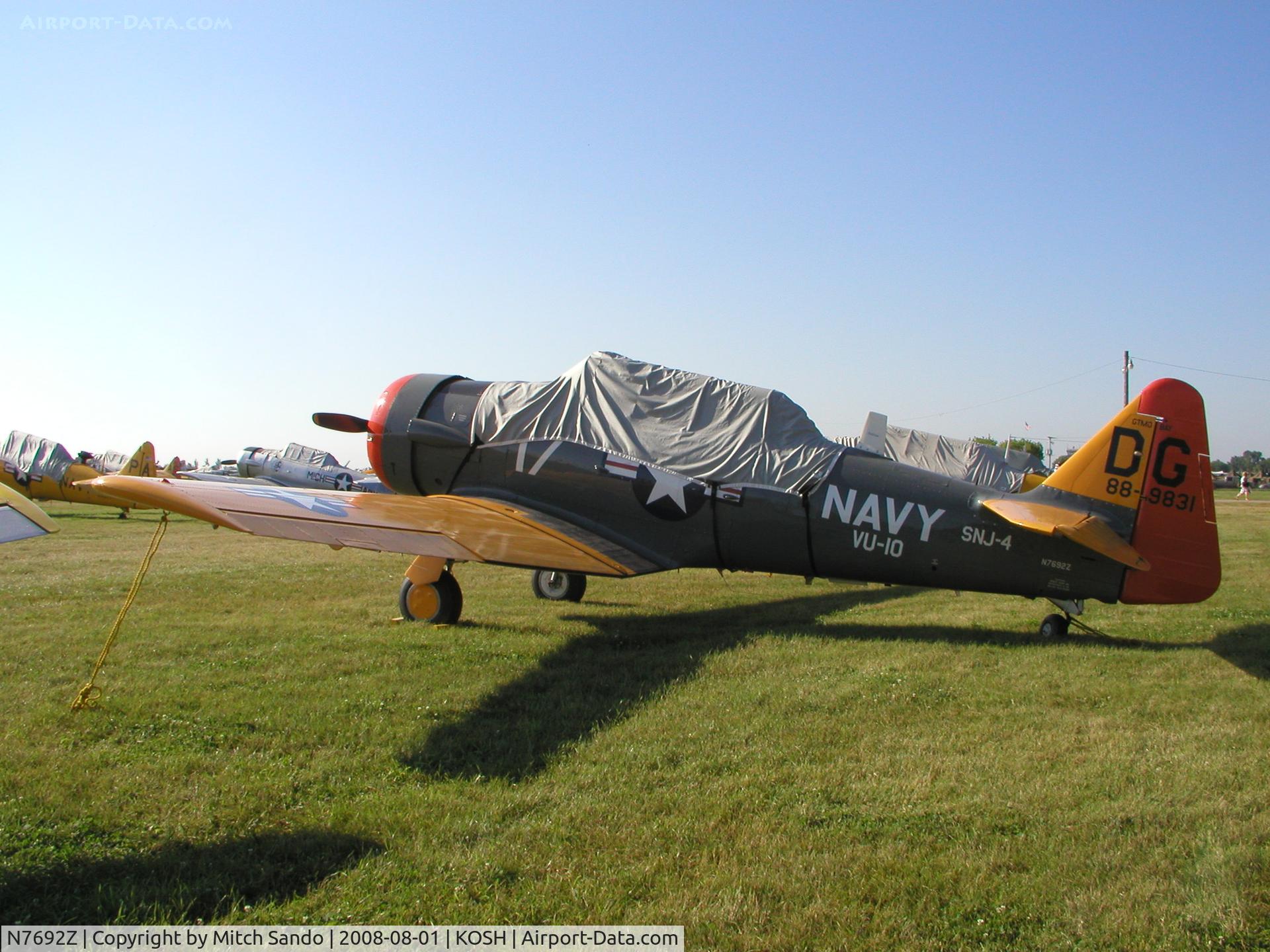N7692Z, 1942 North American SNJ-4 Texan C/N 88-9831, EAA AirVenture 2008.