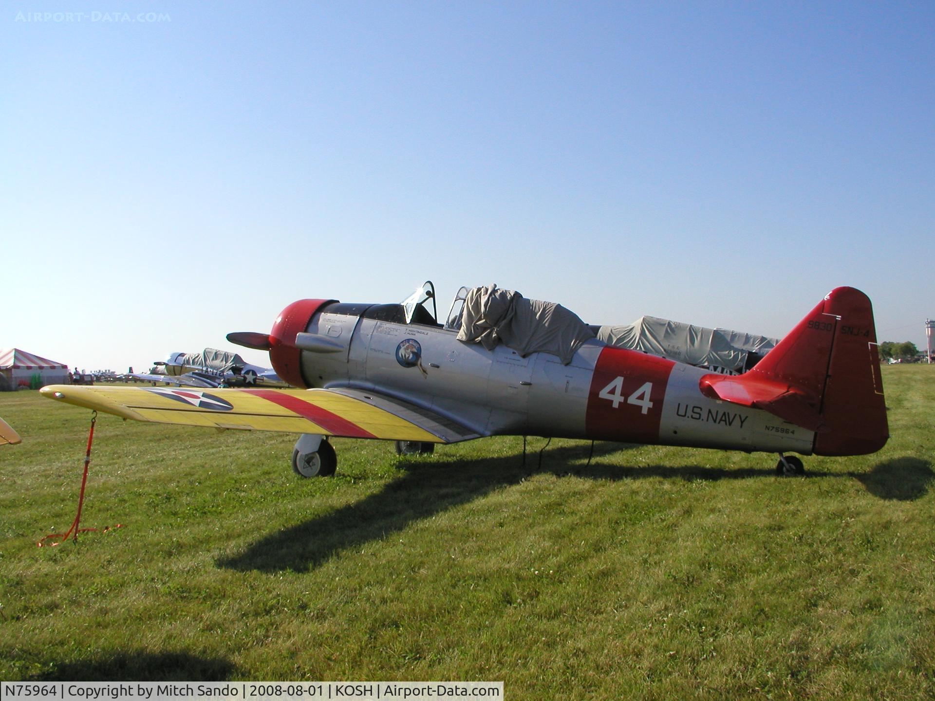 N75964, 1943 North American SNJ-4 Texan C/N 88-9830, EAA AirVenture 2008.