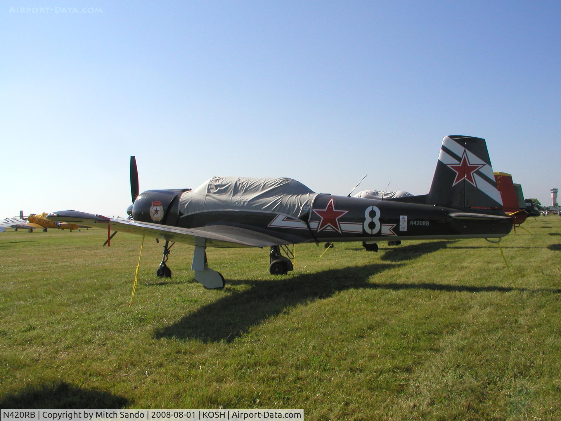 N420RB, 1972 Nanchang CJ-6A C/N 2132049, EAA AirVenture 2008.