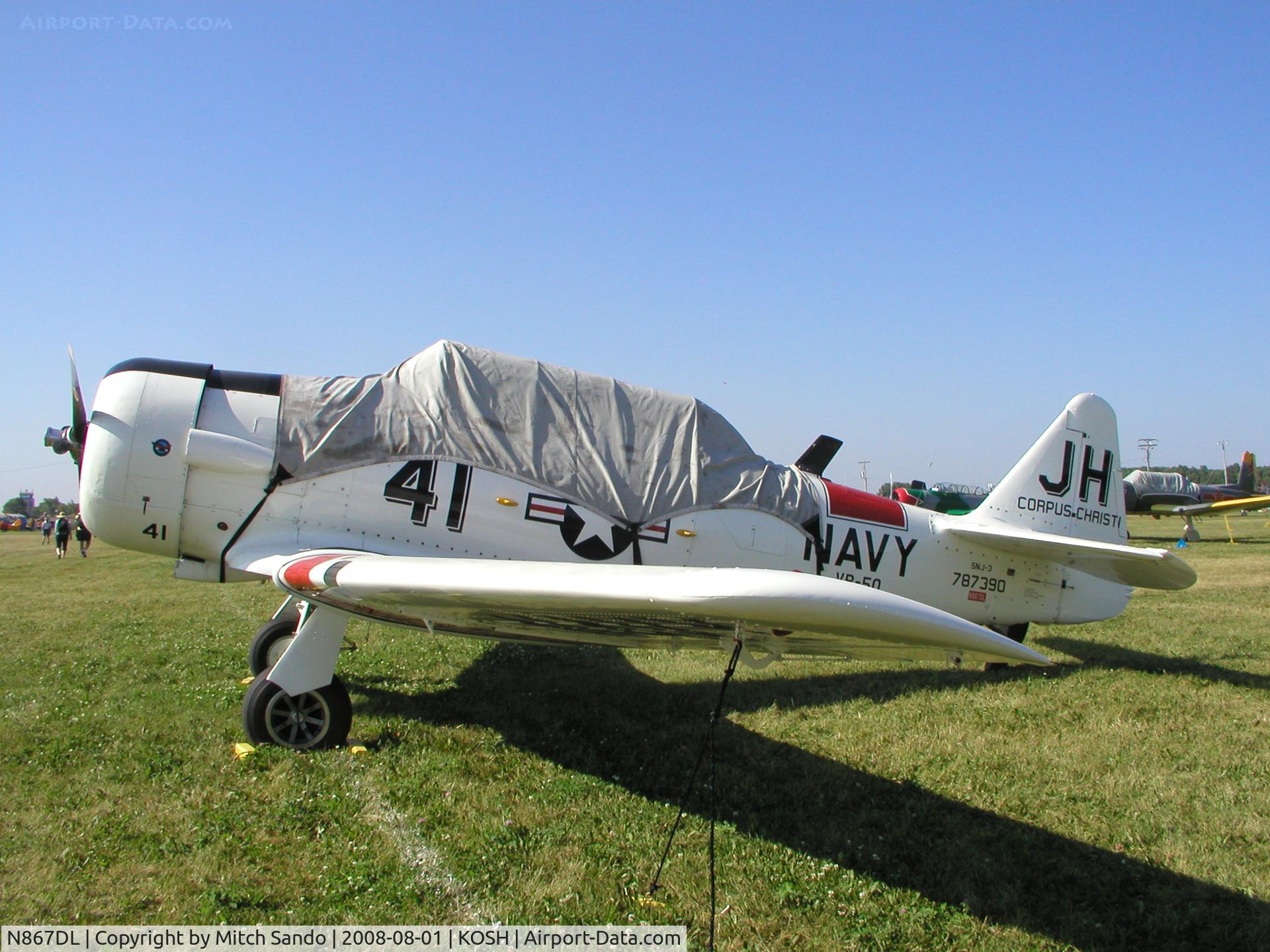 N867DL, 1942 North American AT-6A Texan C/N 787390, EAA AirVenture 2008.