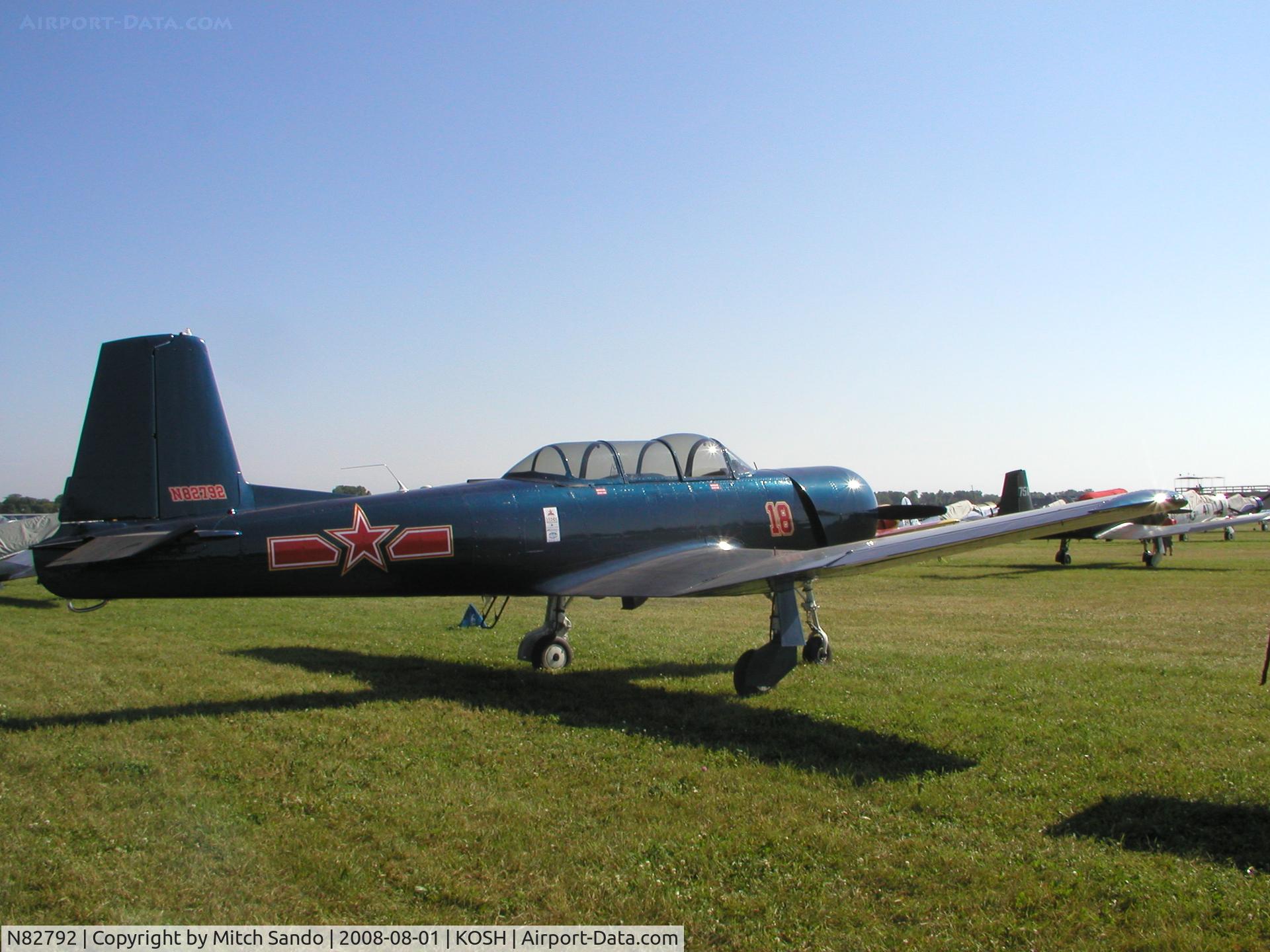 N82792, 1976 Nanchang CJ-6A C/N 2932018, EAA AirVenture 2008.