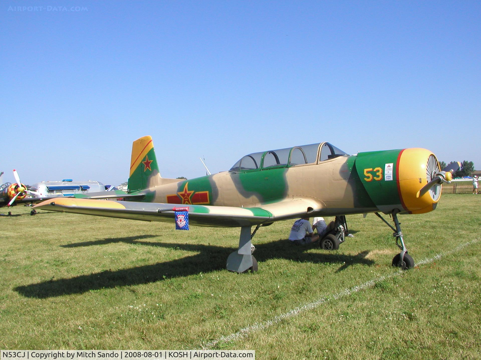 N53CJ, 1972 Nanchang CJ-6A C/N 2432062, EAA AirVenture 2008.