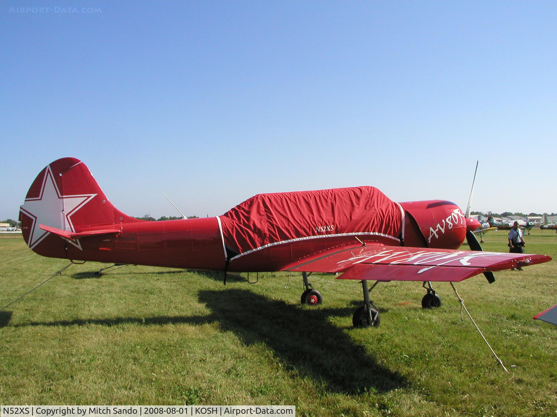 N52XS, Yakovlev (Aerostar) Yak-52W C/N 9912203, EAA AirVenture 2008.