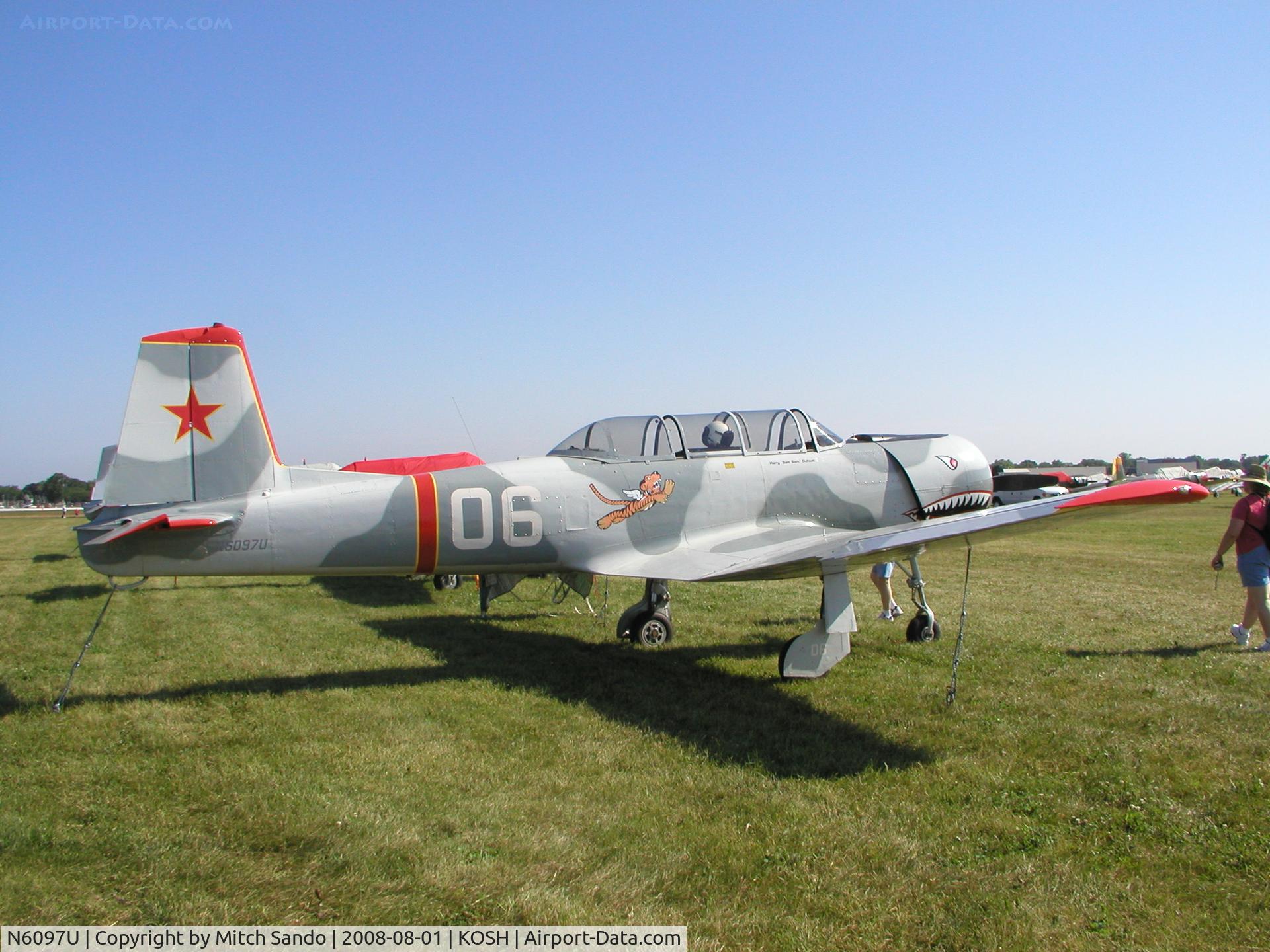 N6097U, 1973 Nanchang CJ-6 C/N 2851276, EAA AirVenture 2008.
