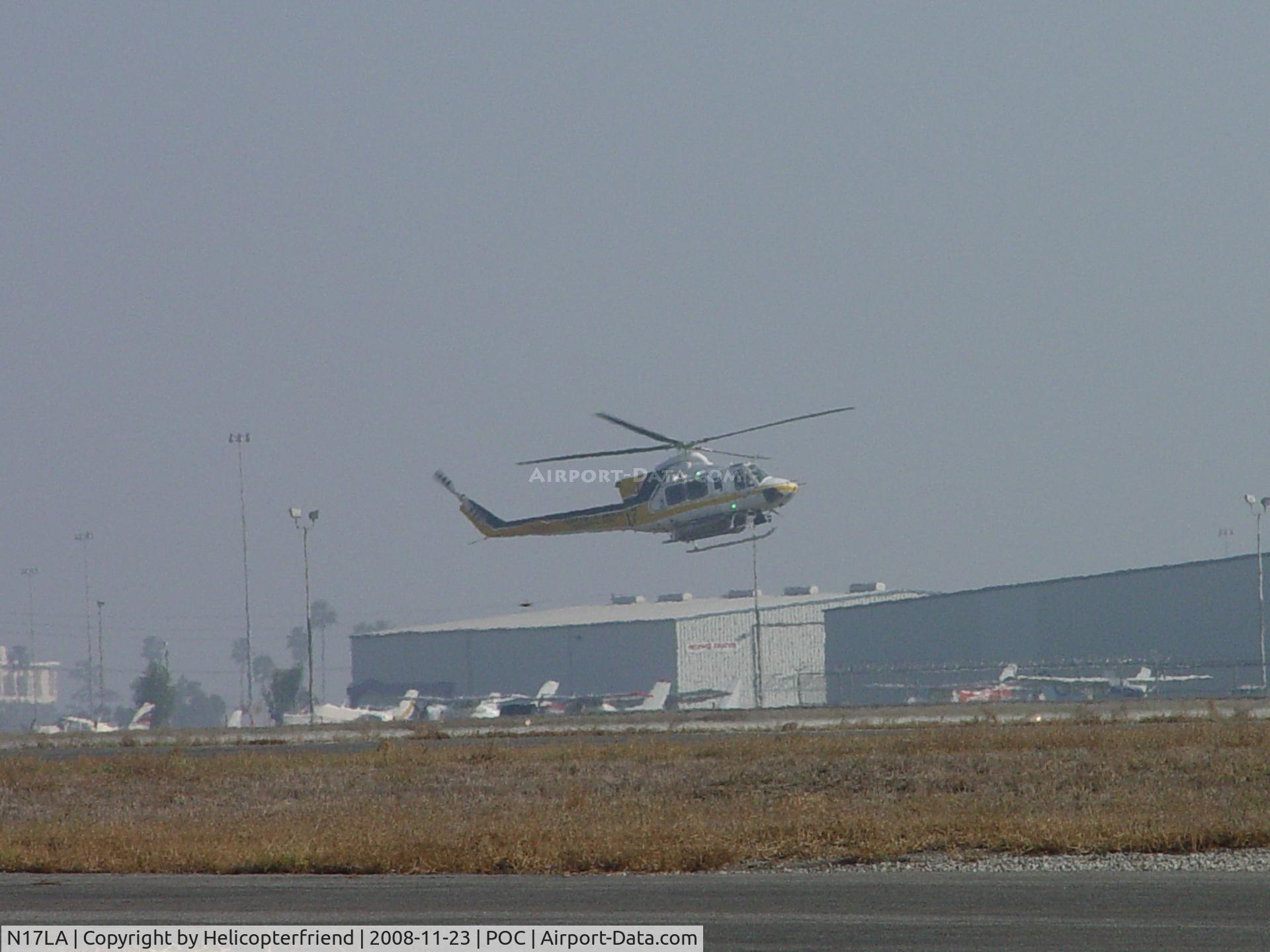 N17LA, 1992 Bell 412 C/N 36044, Turning south to park at EHA helipad