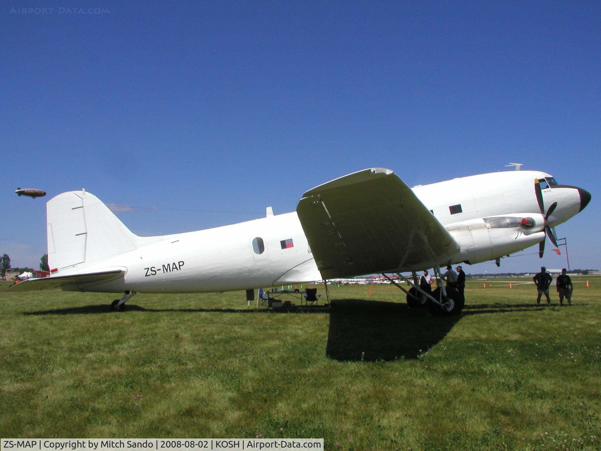 ZS-MAP, 1945 Douglas DC-3-65TP (C-47B-25-DK) C/N 32644, EAA AirVenture 2008.