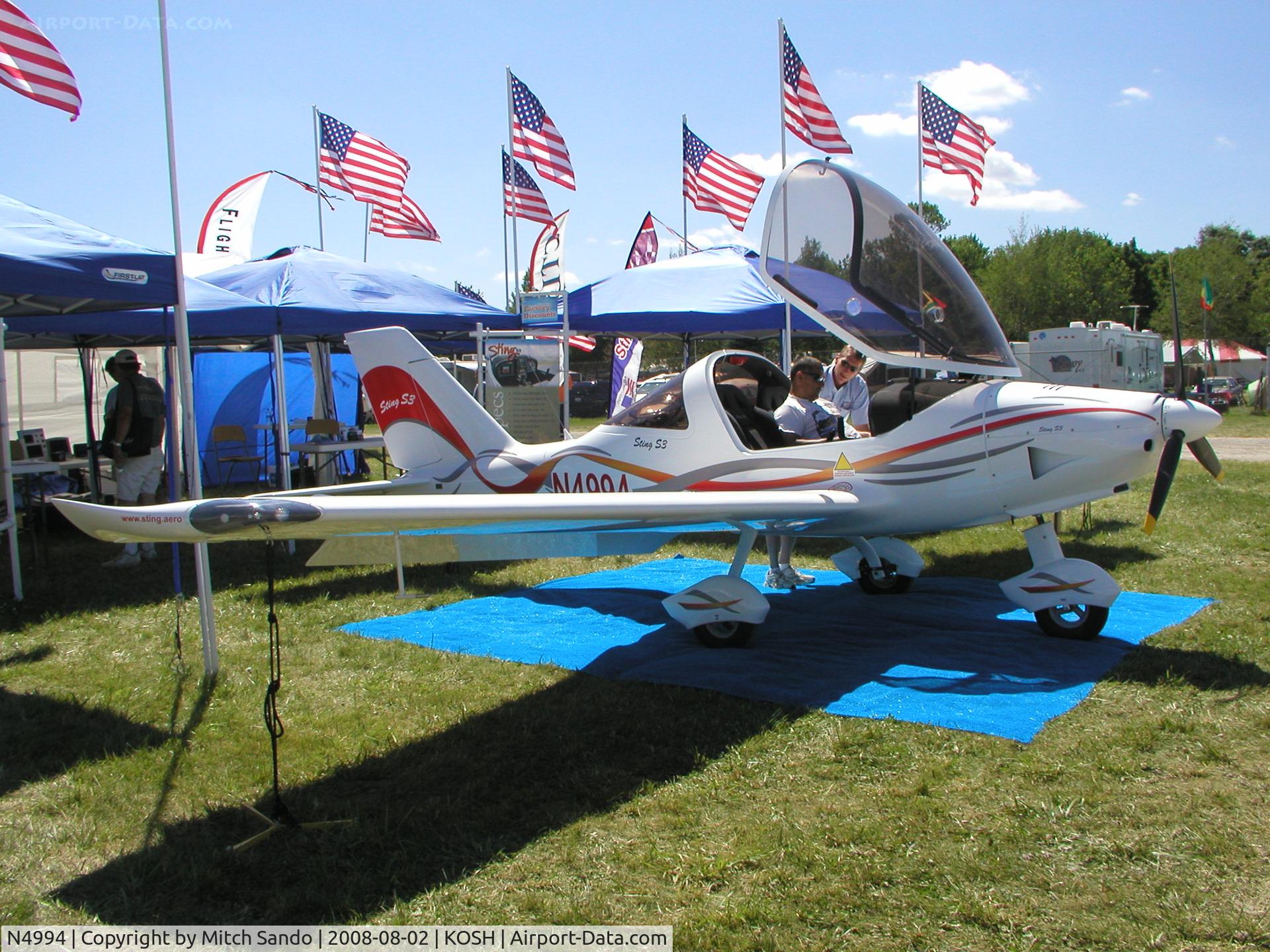 N4994, 2008 TL Ultralight TL-2000 Sting S3 C/N TLUSA168, EAA AirVenture 2008.