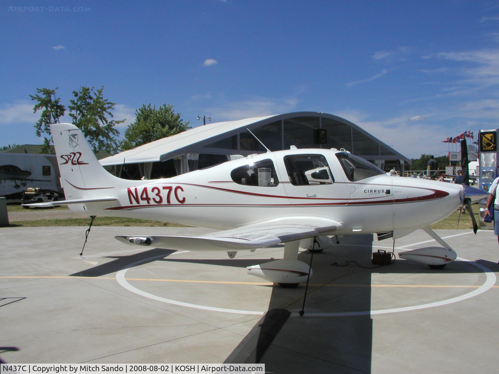 N437C, 2002 Cirrus SR22 C/N 0375, EAA AirVenture 2008.