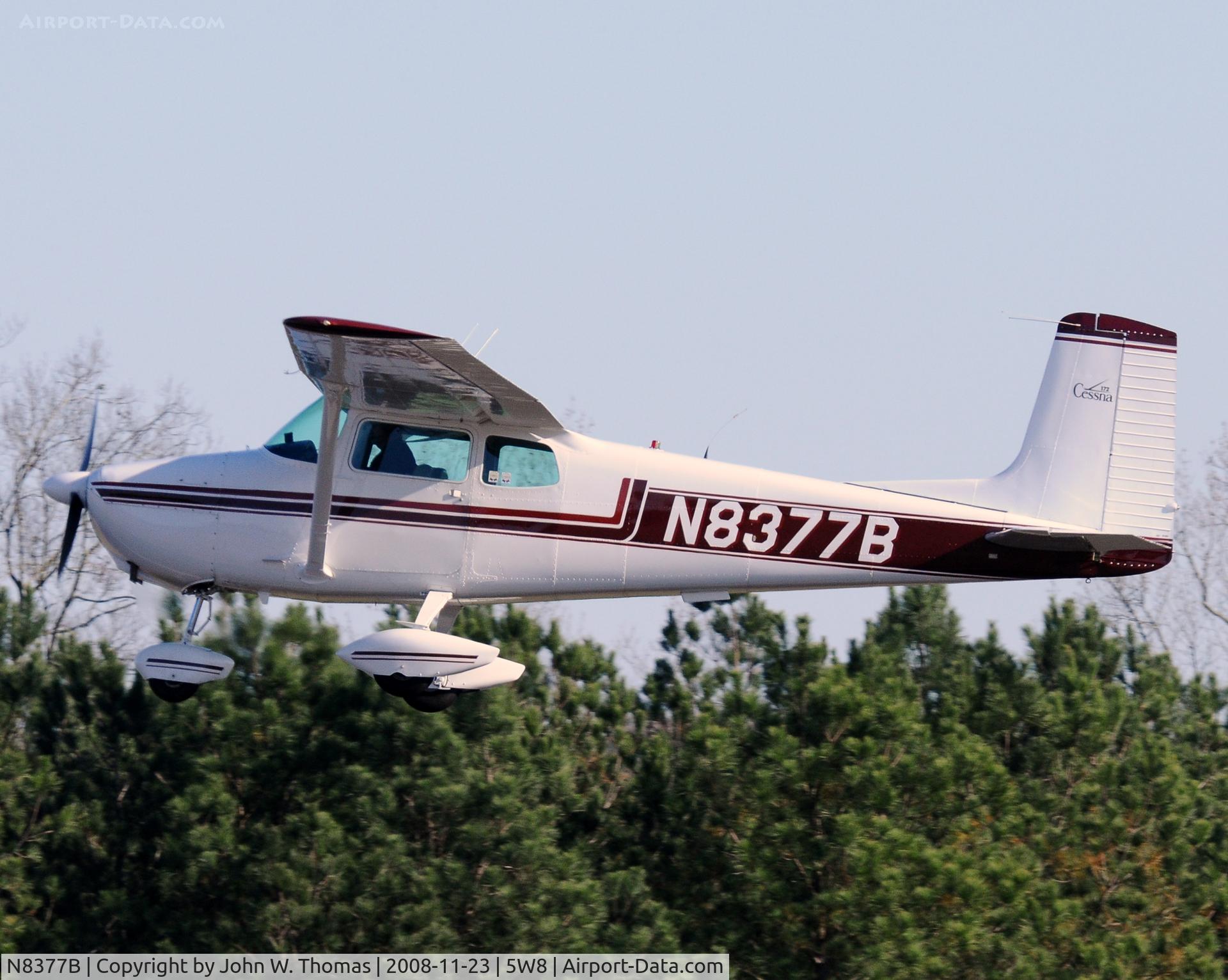 N8377B, 1957 Cessna 172 C/N 36177, Departing runway 4