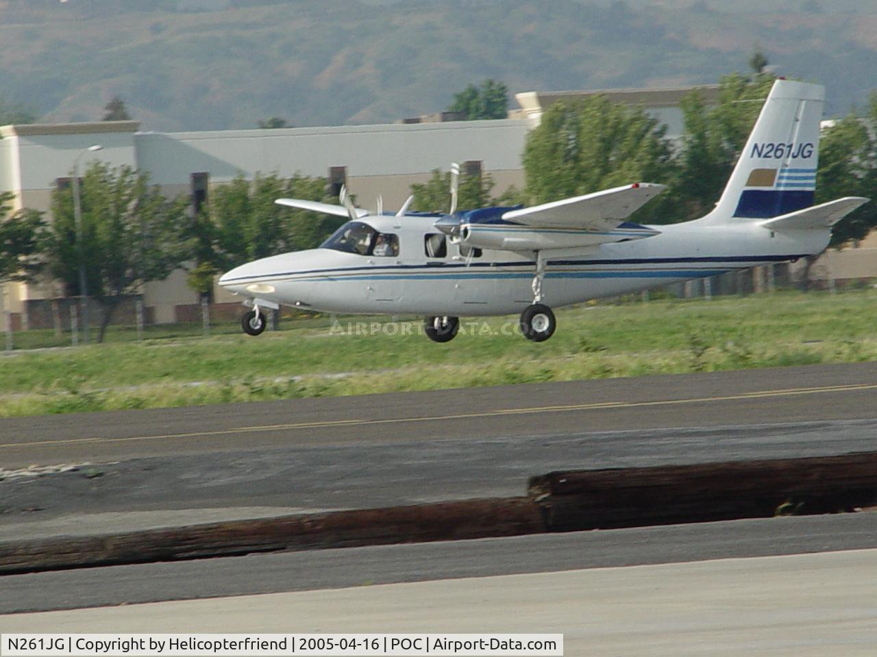N261JG, 1968 Aero Commander 500 S C/N 1783-6, Taking off from Brackett