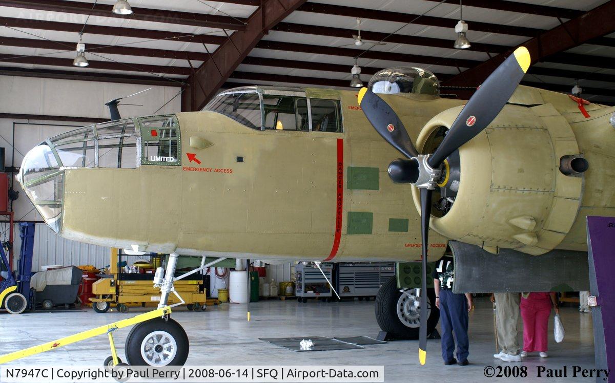 N7947C, 1944 North American B-25J Mitchell Mitchell C/N Not found 44-30129/N7947C, Just before her re-paint