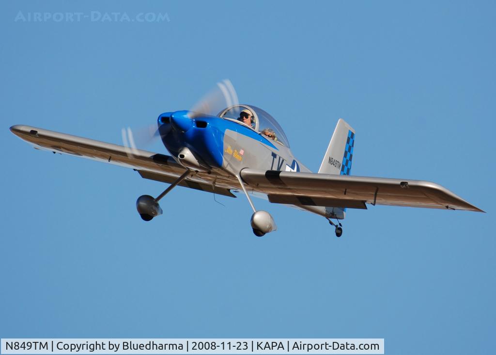 N849TM, Vans RV-8 C/N 82441, Miss Behaven on final approach to 17L.