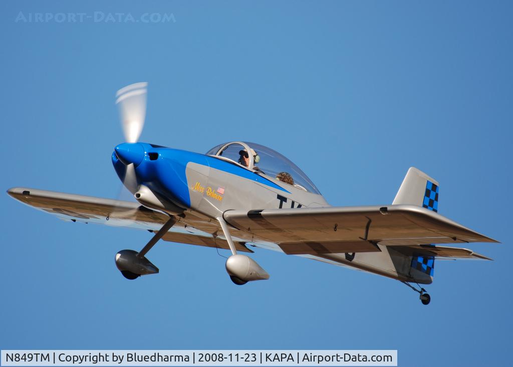 N849TM, Vans RV-8 C/N 82441, Miss Behaven on final approach to 17L.