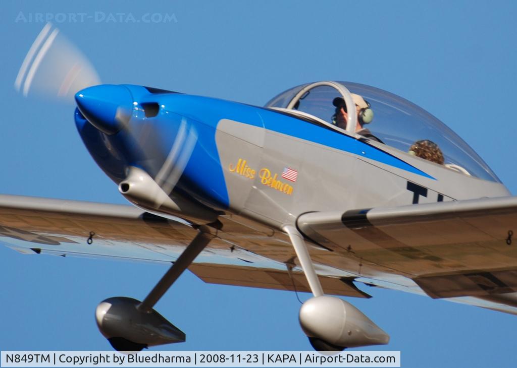 N849TM, Vans RV-8 C/N 82441, Miss Behaven on final approach to 17L.