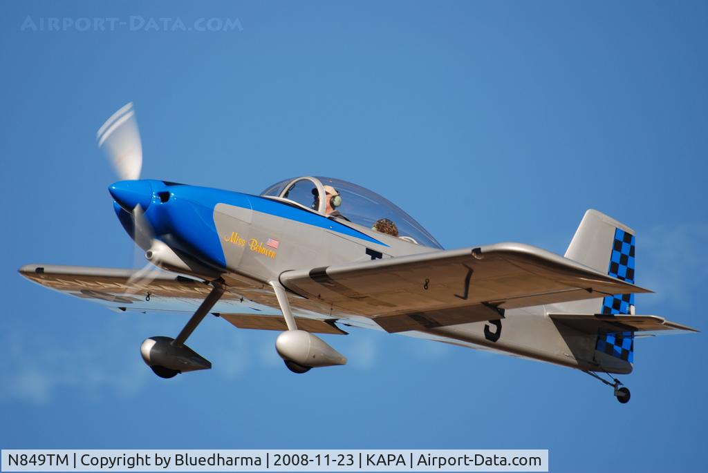 N849TM, Vans RV-8 C/N 82441, Miss Behaven on final approach to 17L.