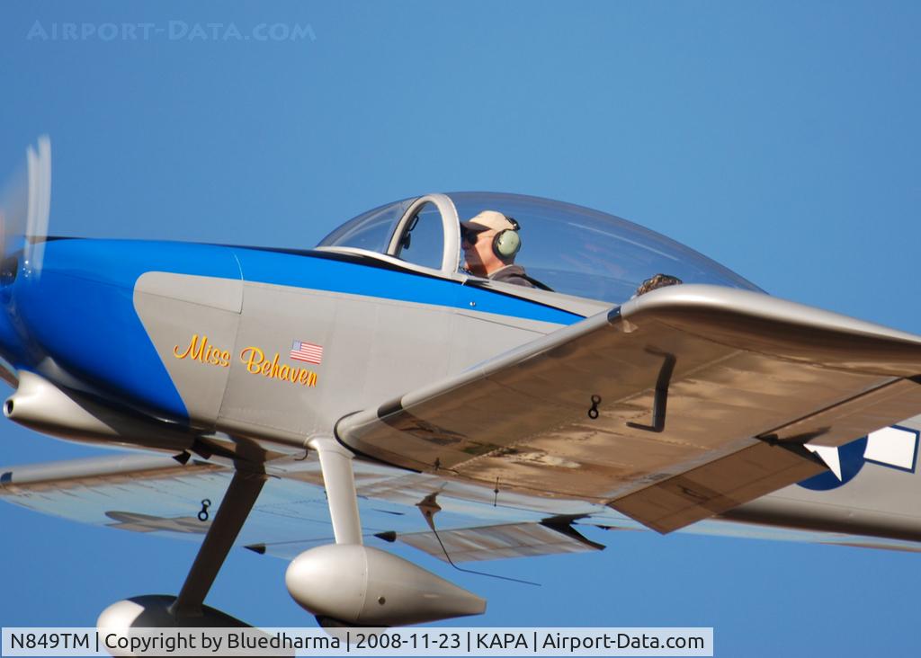 N849TM, Vans RV-8 C/N 82441, Miss Behaven on final approach to 17L.