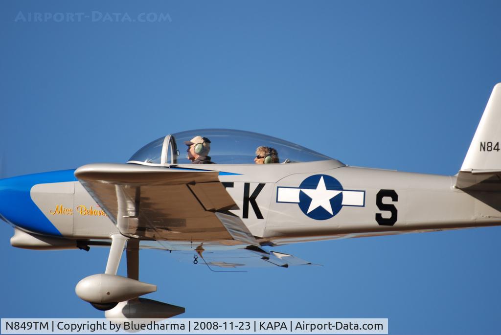 N849TM, Vans RV-8 C/N 82441, Miss Behaven on final approach to 17L.