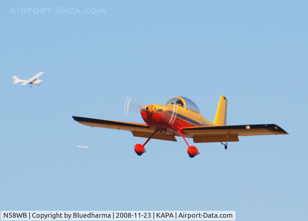 N58WB, 1999 Vans RV-8 C/N 80390, On final approach to 17L.