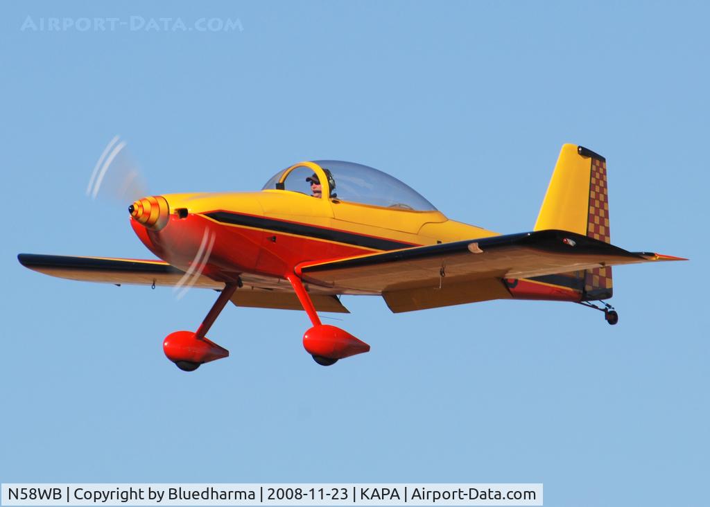 N58WB, 1999 Vans RV-8 C/N 80390, On final approach to 17L.