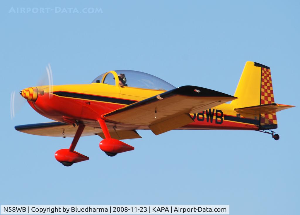 N58WB, 1999 Vans RV-8 C/N 80390, On final approach to 17L.