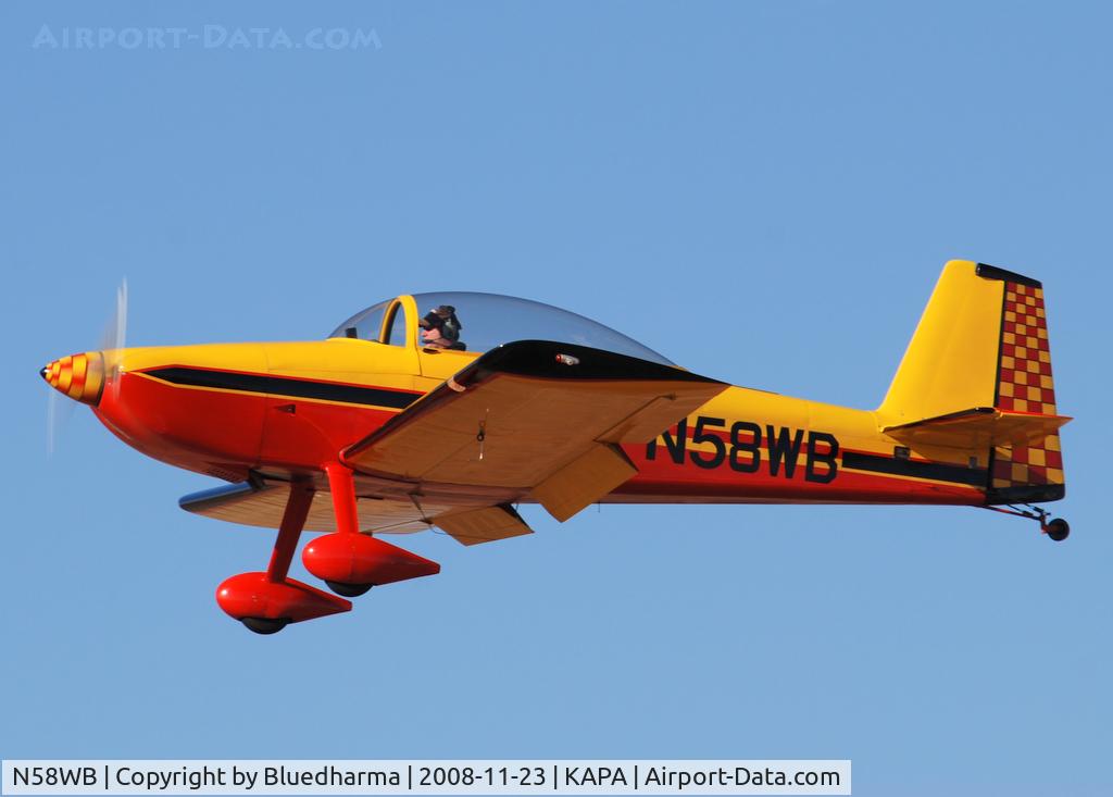 N58WB, 1999 Vans RV-8 C/N 80390, On final approach to 17L.