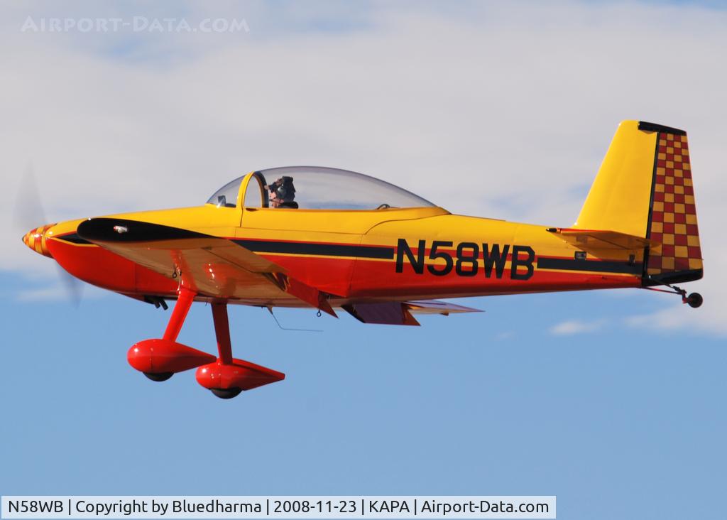 N58WB, 1999 Vans RV-8 C/N 80390, On final approach to 17L.