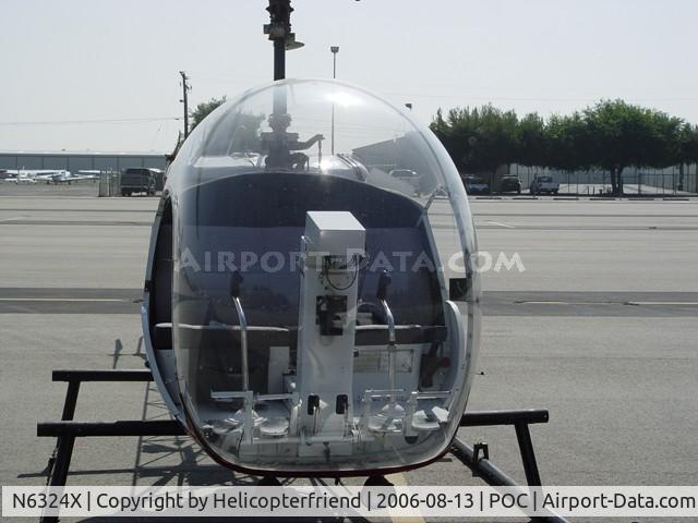 N6324X, 1966 Bell 47D-1 C/N T-610, Parked at Brackett