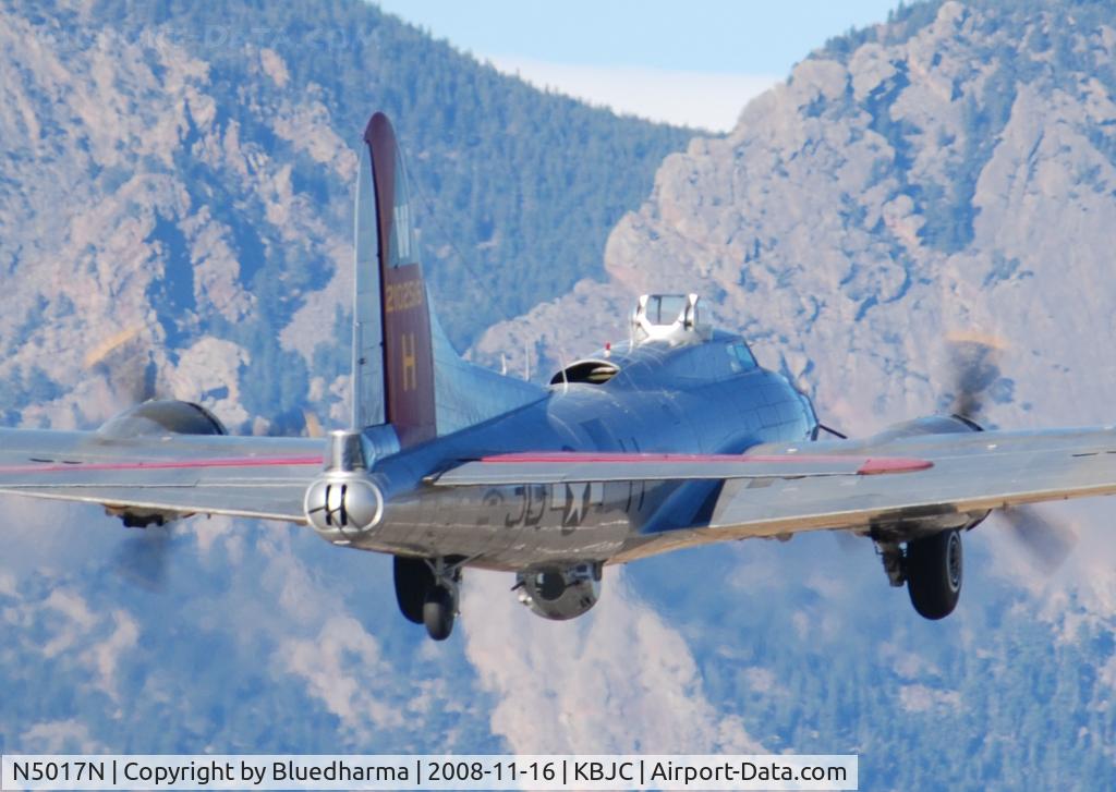 N5017N, 1944 Lockheed/Vega (Boeing) B-17G-105-VE Flying Fortress C/N 8649, Aluminum Overcast Takeoff heading West towards the Rockies.