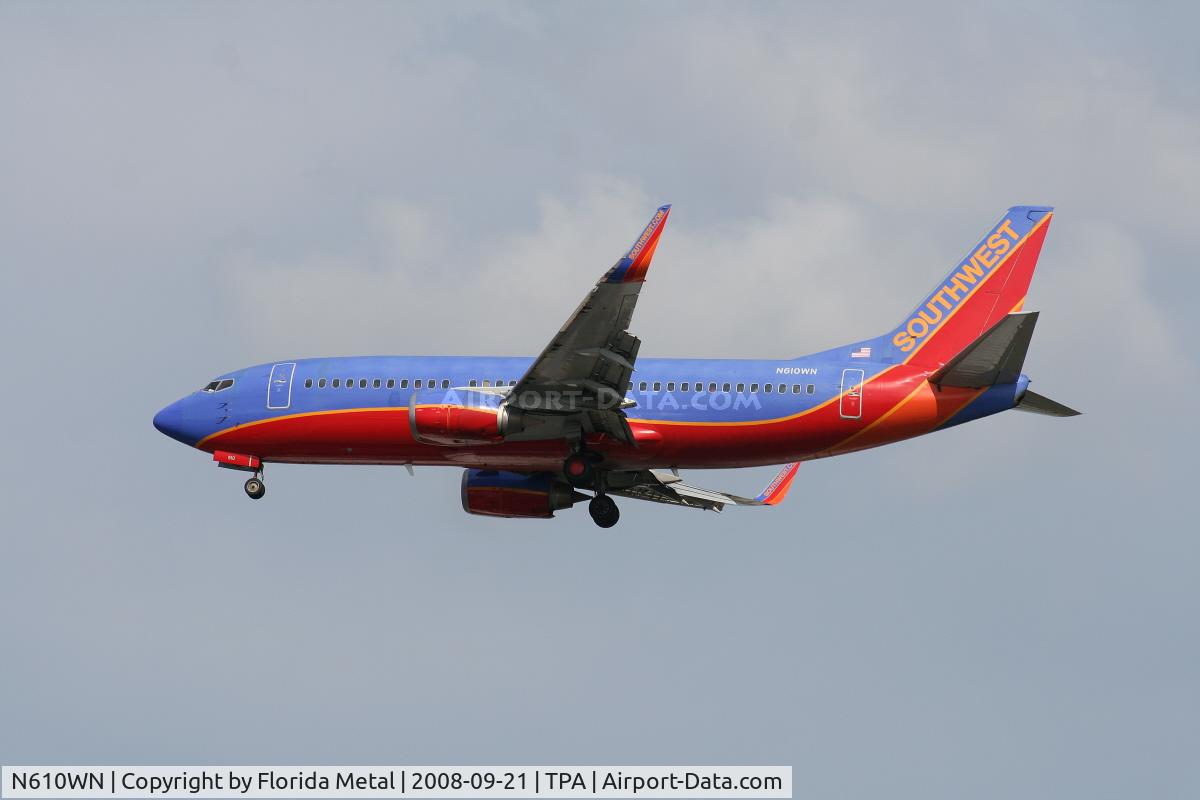 N610WN, 1995 Boeing 737-3H4 C/N 27696, Southwest 737-300