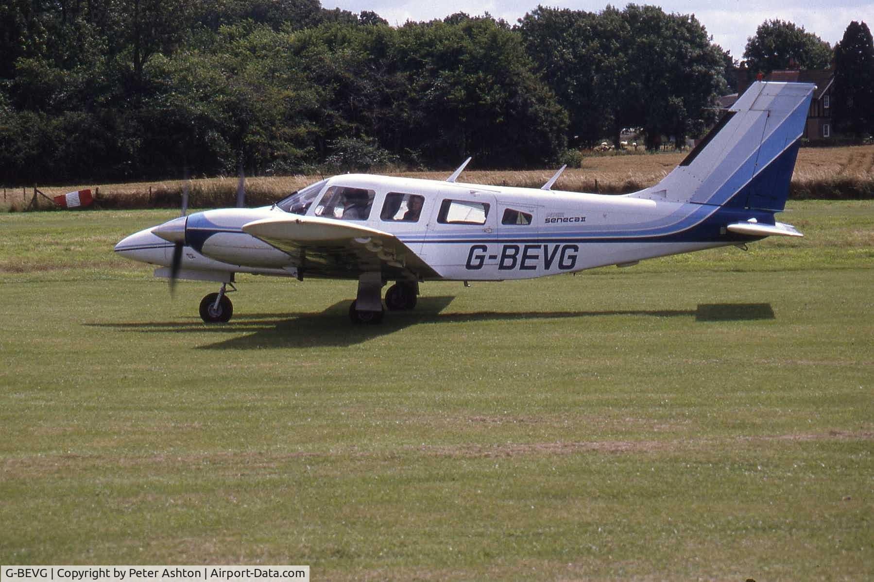 G-BEVG, 1975 Piper PA-34-200T Seneca II C/N 34-7570060, Old Warden, Bedfordshire, England. August 1993