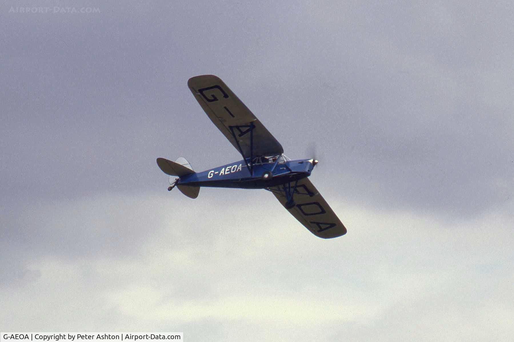 G-AEOA, 1931 De Havilland DH.80A Puss Moth C/N 2184, Old Warden, Bedfordshire, England. August 1993