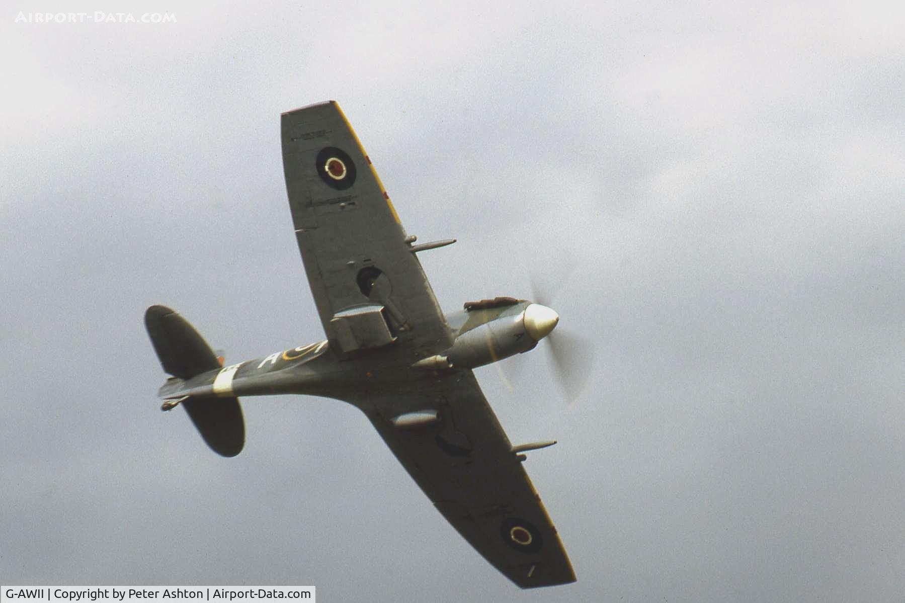 G-AWII, 1942 Supermarine 349 Spitfire LF.Vc C/N WASP/20/223, Old Warden, Bedfordshire, England. August 1993