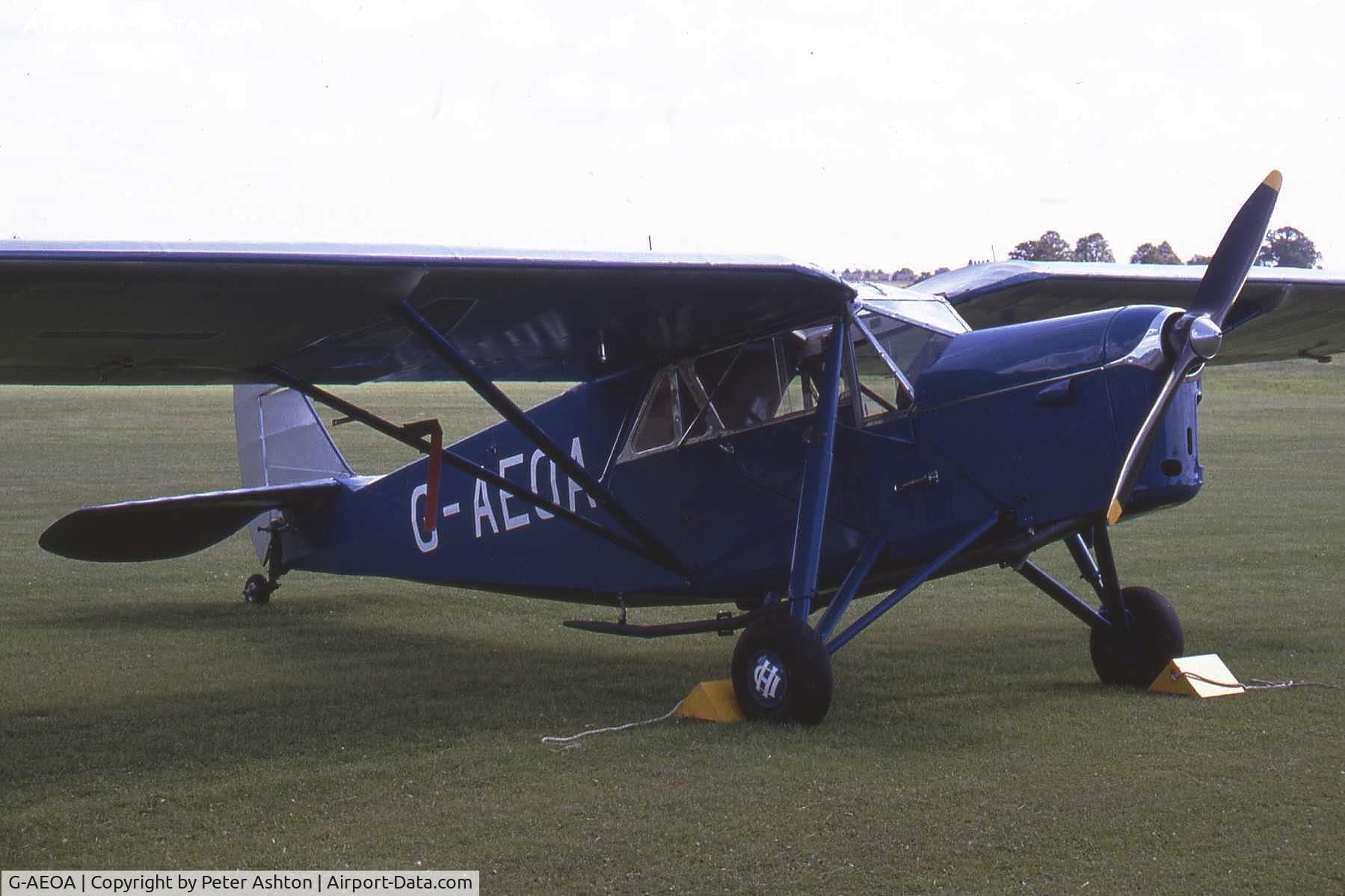 G-AEOA, 1931 De Havilland DH.80A Puss Moth C/N 2184, Old Warden, Bedfordshire, England. August 1993