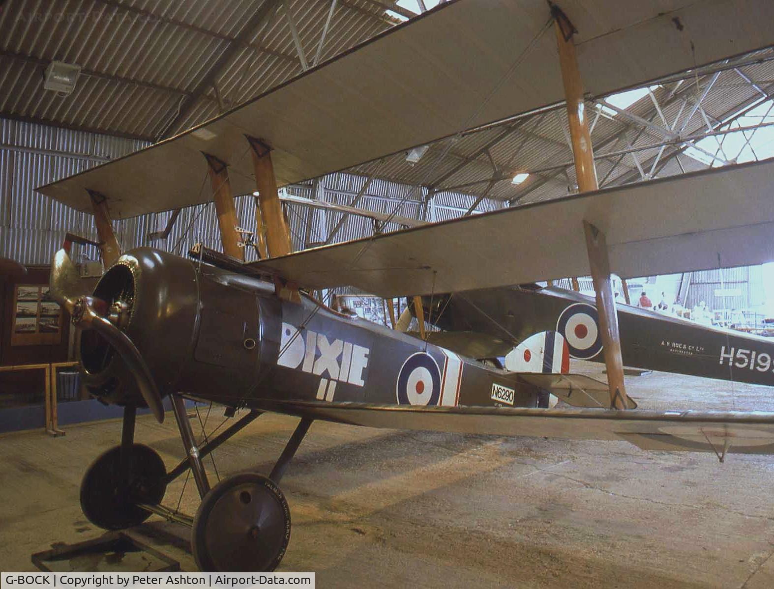 G-BOCK, 1980 Sopwith Triplane Replica C/N NAW-1, Old Warden, Bedfordshire, England. August 1993