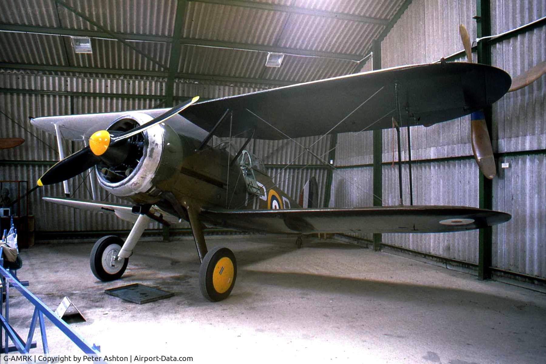 G-AMRK, 1937 Gloster Gladiator Mk1 C/N [L8032], Old Warden, Bedfordshire, England. August 1993
