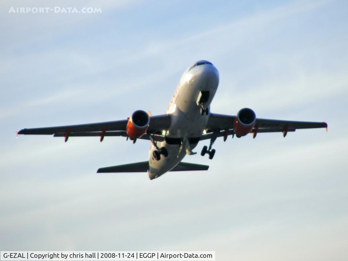 G-EZAL, 2006 Airbus A319-111 C/N 2754, departing from Liverpool