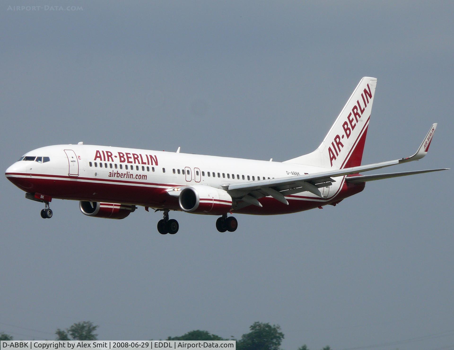 D-ABBK, 2003 Boeing 737-8BK C/N 33013, Boeing B737-8BK D-ABBK Air Berlin