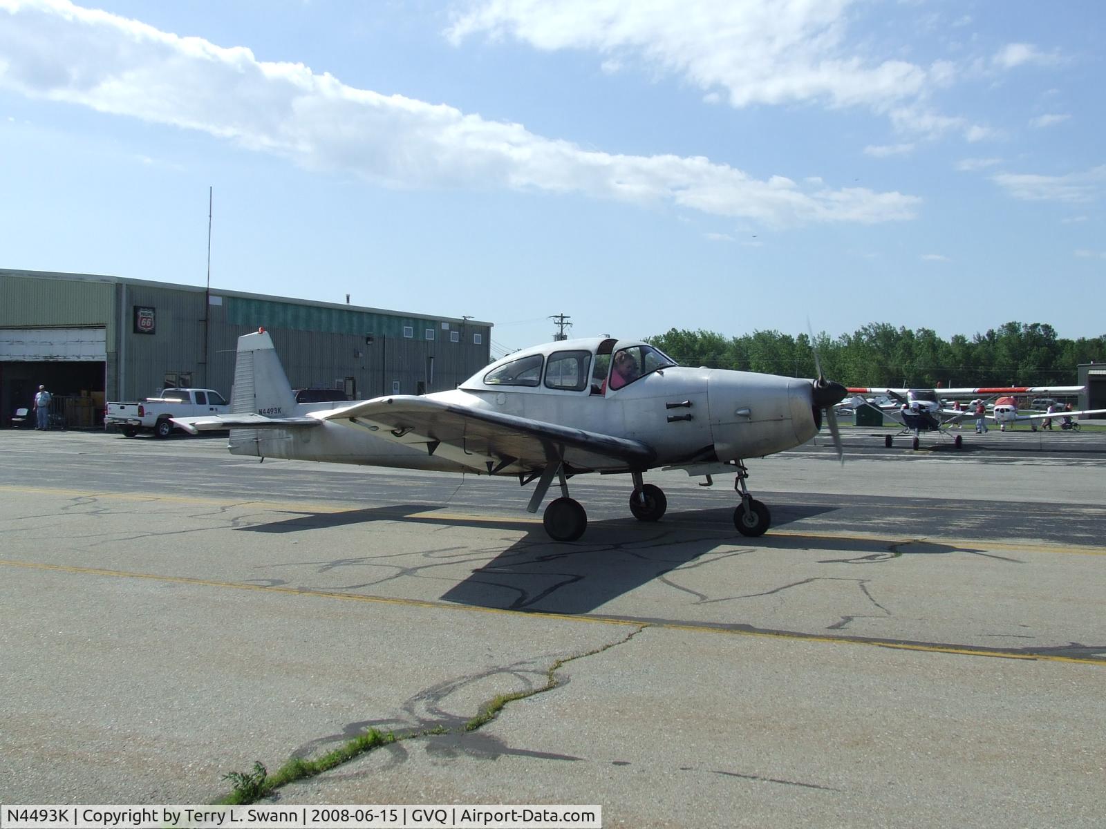 N4493K, 1948 Ryan Navion C/N NAV-4-1493, Taxing at Batavia, NY fly-in-breakfast.