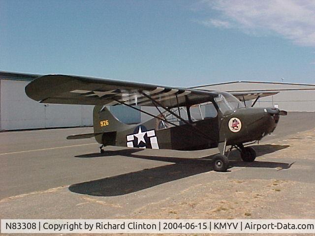 N83308, 1946 Aeronca 7AC Champion C/N 7AC-1975, Aeronca 83308 at Marysville CA