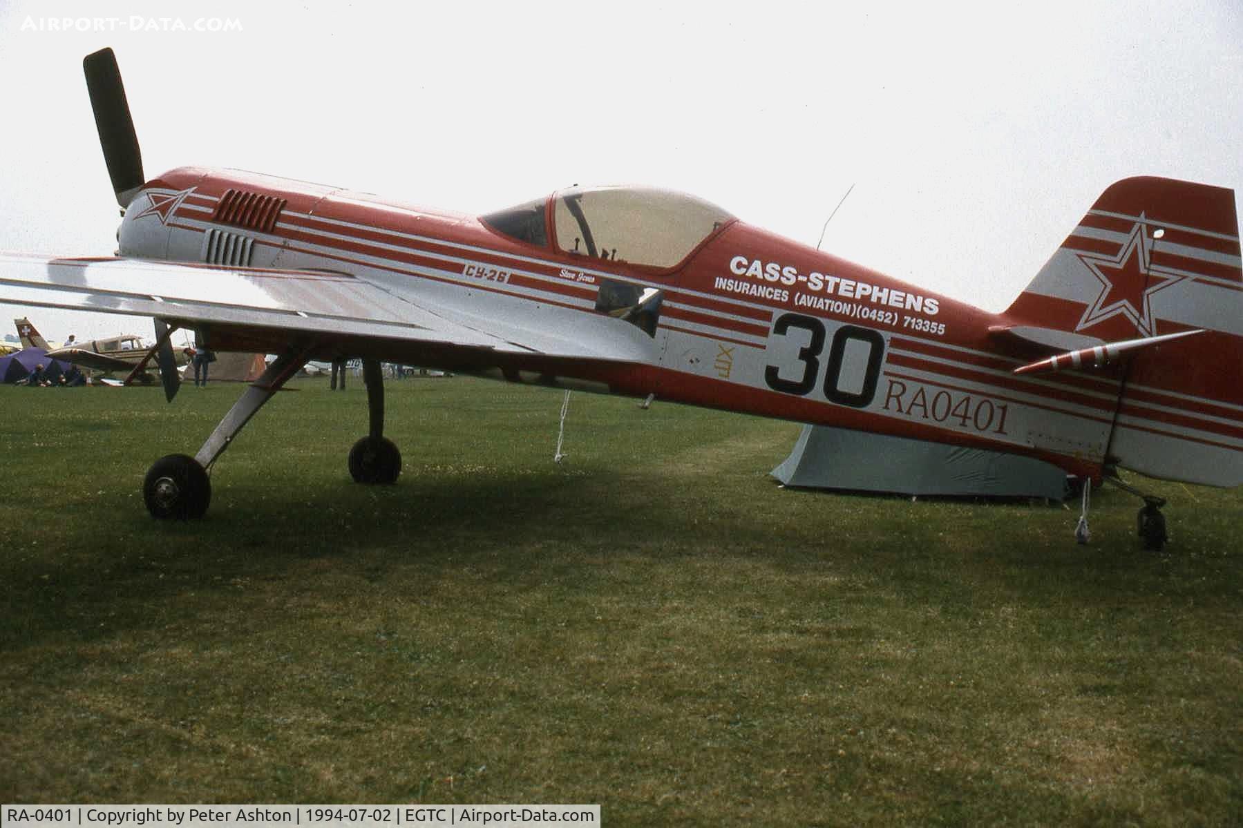 RA-0401, 1990 Sukhoi Su-26M C/N 04-01, Sukhoi SU-26. PFA Rally 1994