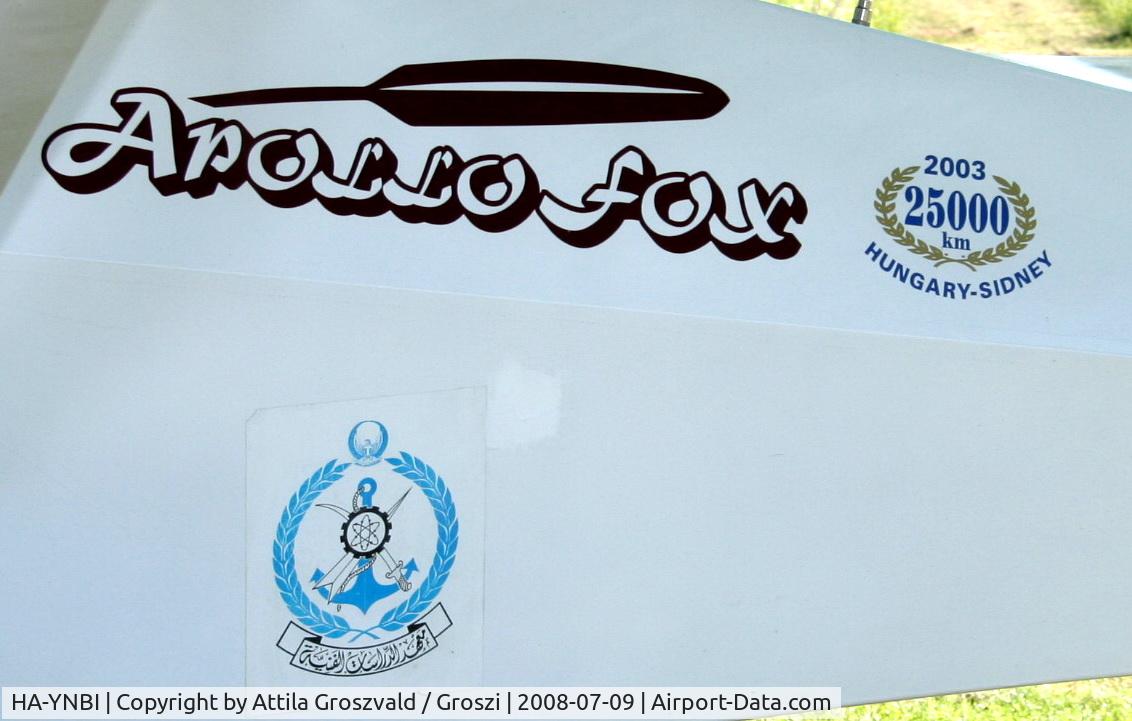 HA-YNBI, 2003 Apollo Fox C/N 270103, Balatonederics, Off airport. Hungary-Sidney 2003